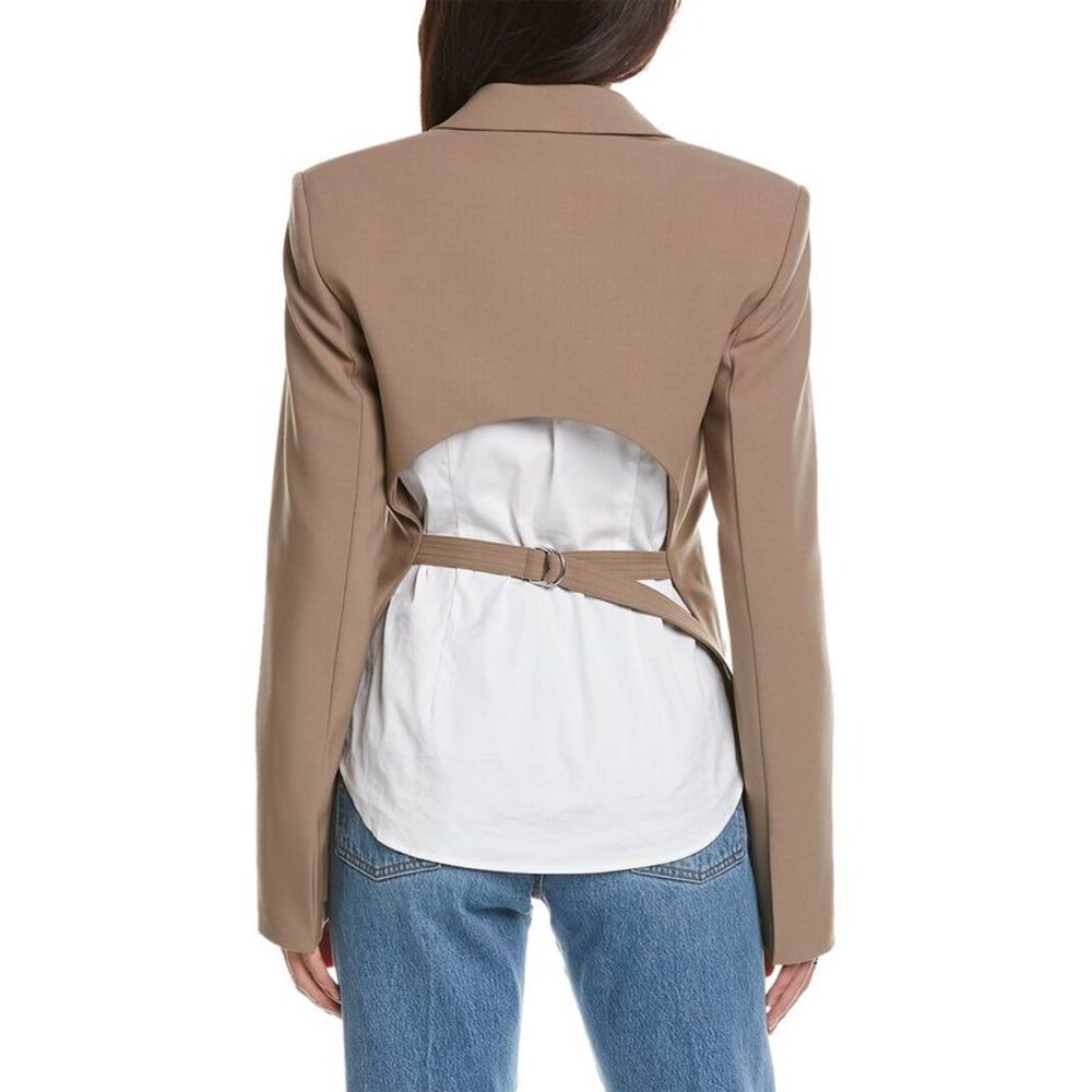 Helmut Lang Cutout Wool-Blend Blazer NWT